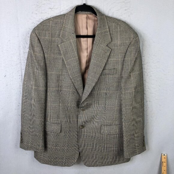 Lauren Ralph Lauren Other - Lauren Ralph Lauren Blazer Mens 43R Brown Wool Glen Plaid Sport Coat Jacket